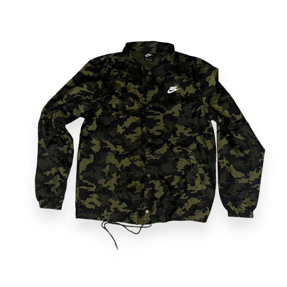 Nike SB Camo Coaches Jacket Mens Small Lightweight Windbreaker Skater Streetwear